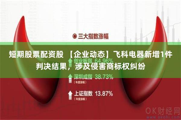 短期股票配资股 【企业动态】飞科电器新增1件判决结果，涉及侵害商标权纠纷