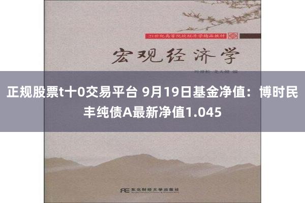 正规股票t十0交易平台 9月19日基金净值：博时民丰纯债A最新净值1.045