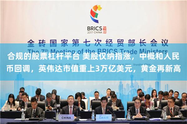 合规的股票杠杆平台 美股仅纳指涨，中概和人民币回调，英伟达市值重上3万亿美元，黄金再新高