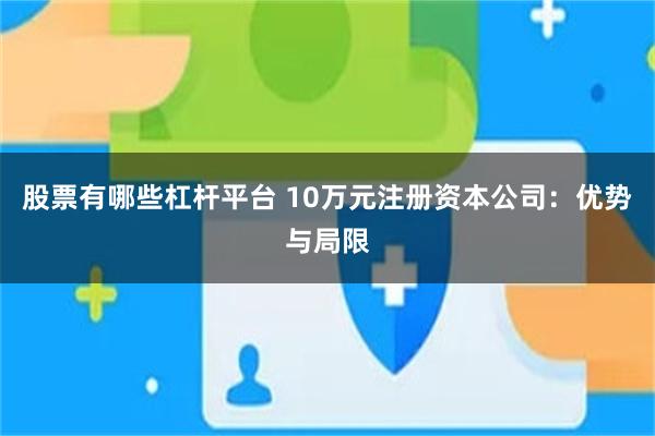 股票有哪些杠杆平台 10万元注册资本公司：优势与局限