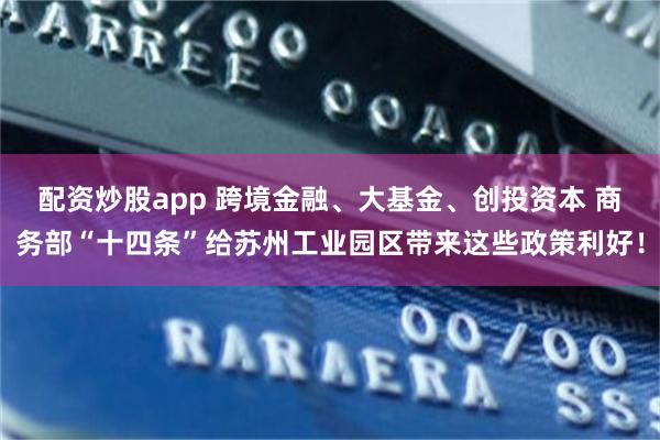 配资炒股app 跨境金融、大基金、创投资本 商务部“十四条”给苏州工业园区带来这些政策利好！