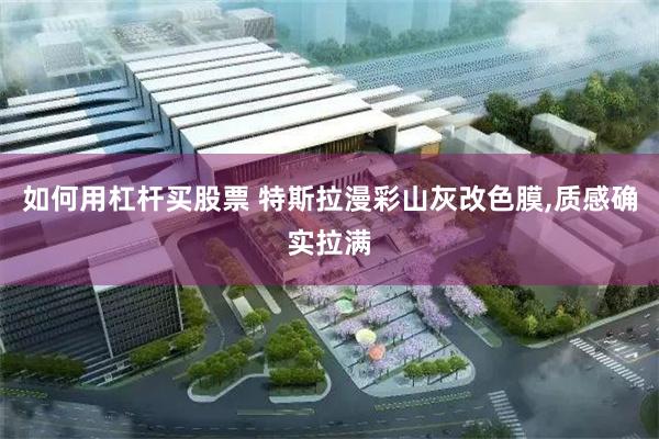如何用杠杆买股票 特斯拉漫彩山灰改色膜,质感确实拉满