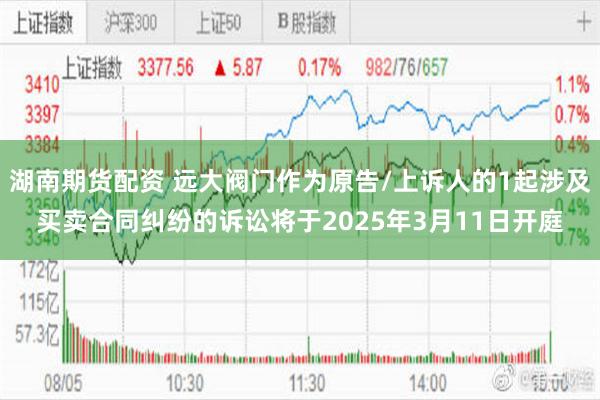 湖南期货配资 远大阀门作为原告/上诉人的1起涉及买卖合同纠纷的诉讼将于2025年3月11日开庭