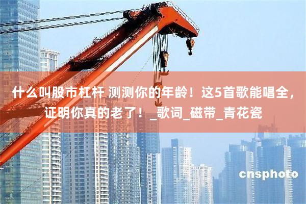 什么叫股市杠杆 测测你的年龄！这5首歌能唱全，证明你真的老了！_歌词_磁带_青花瓷